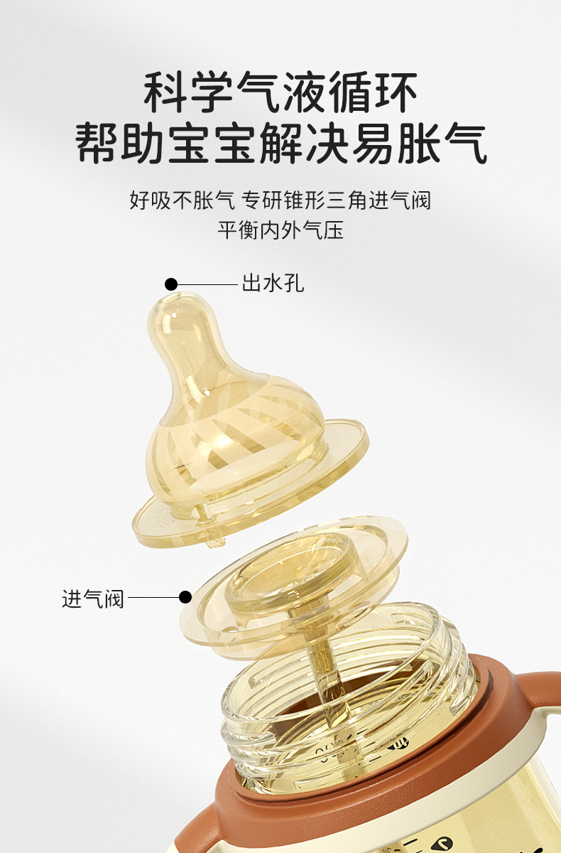 新生儿防胀气防摔带吸管喝水杯_奶瓶奶嘴_