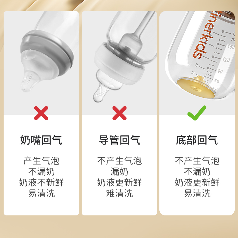 新生儿玻璃防胀气奶瓶礼盒套装_礼盒套装_