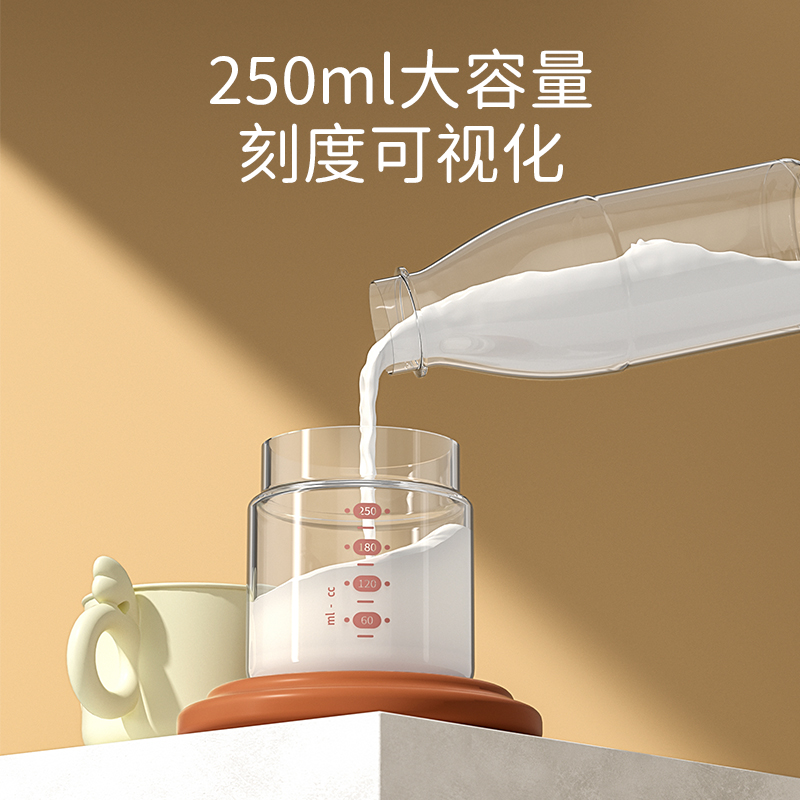 奈挺尔儿童牛奶杯刻度家用直饮奶瓶1一3岁以上宝宝喝奶喝水吸管杯_餐具水杯_